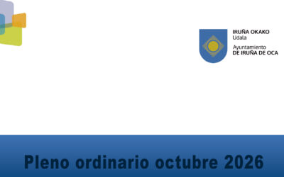 Pleno ordinario Octubre 2026